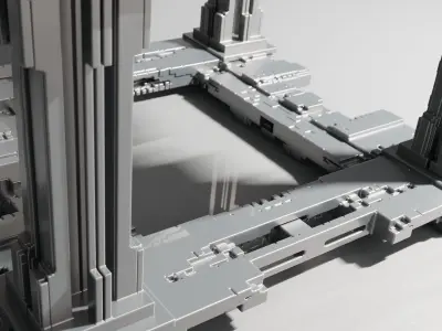 Modern Portico II 3D model