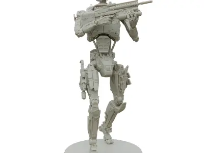 Zr Mk II Tactical Robot STL 3D Printable SciFi Model 3D print model