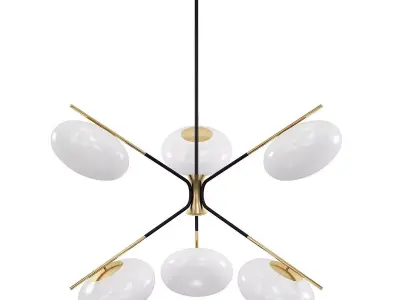 LEVITY levitt chandelier - gold 3D model