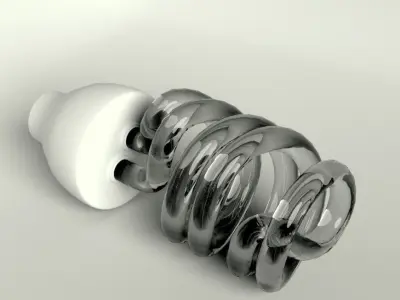 Twisted Light Bulb Low-poly 3D model