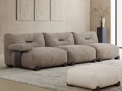 Pixels and Flowers living room interior scene 3D model