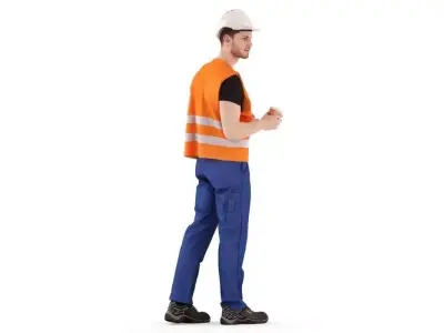 Scott posed 3 3D model