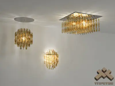 Axo Aura Lamps Set 3D Model Pack