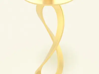 Candlesick golden candle stand 3D model