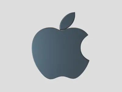 3D rendering of the Apple logo Low-poly 3D model