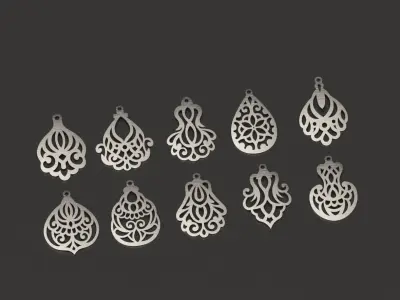 Pendants frames Pack light models 3D print model