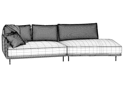 Modern Cozy Sofa 3D model