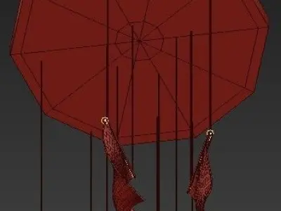 Untitled hanging sculpture made of paper 3D model