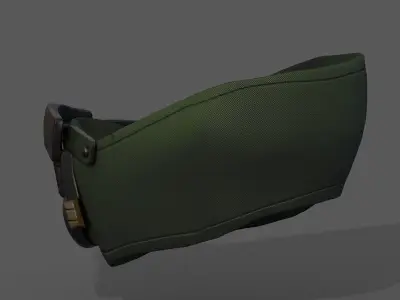 Gas mask respirator scifi futuristic 3d model  Low-poly 3D model