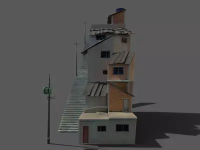 House 07 Low-poly 3D model