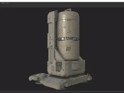 model528-scifi Energy tank 3D model