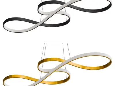 Minimalist Luxe Chandelier 06 3D model