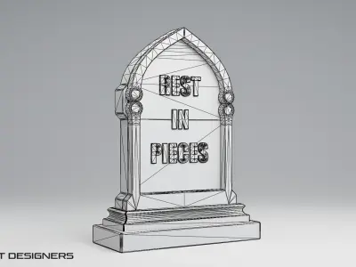 Tombstone Low-poly 3D model purchase