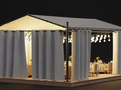 Wedding Gazebo - Grand Outdoor Event Pavilion 3D model