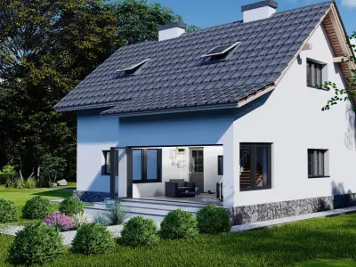 Country House Low-poly 3D model