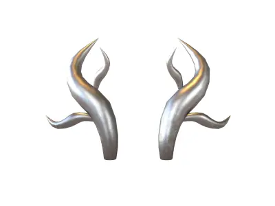 Dragon Horn v1 006 Low-poly 3D model