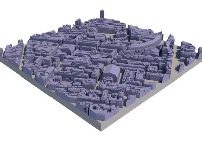 London city tile Level 2 block TQ2980 North West 3D model