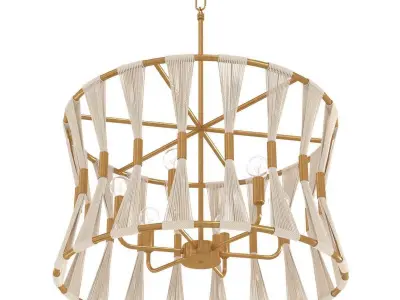 Capital lighting Bianca  Rope Brass Pendant Ceiling Light 3D model