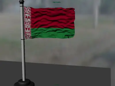 Belarus flag 3D model