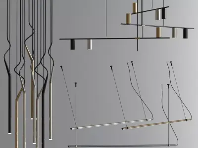 Modern Ceiling Pendant Collection 3D model