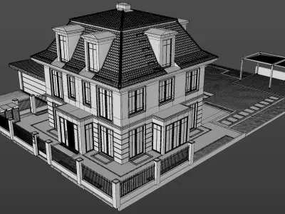 Urban Villa RAW for Cinema 4D  3D model