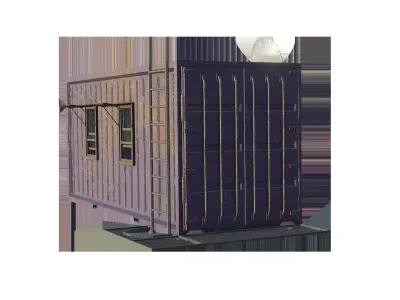 Dystopian Container Buildings - Gameready - 4K Textures Low-poly 3D model