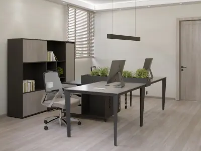 office design modern and minimal 3D model