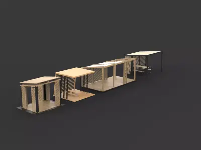  Pergola set 3D model