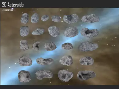 2D Asteroids Texture
