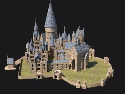 Harry Potter Hogwarts Low-poly 3D model