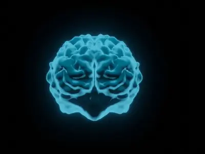 3D Brain - sci fi shader 3D model