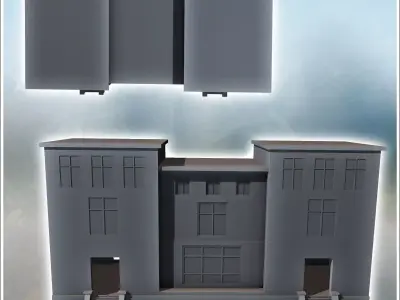 Modern Headquarters Building with Flat Roof Arnhem The Netherlan 3D print model