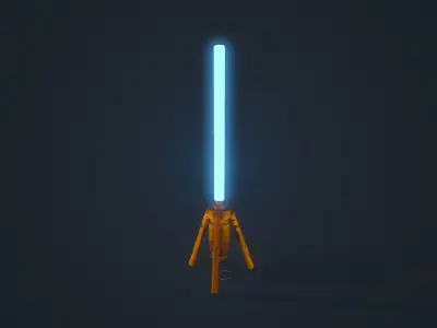 Sci fi Light Low-poly 3D model