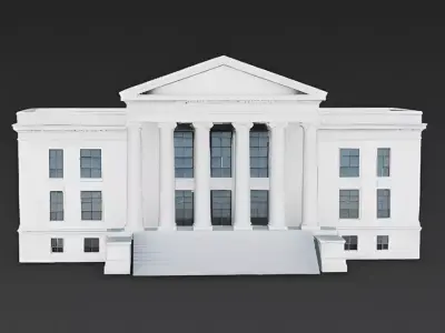 Grand Neoclassical Public Building 3D Model Low-poly 3D model
