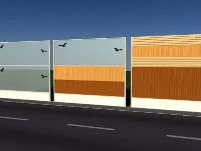 Noise barrier big 3D model