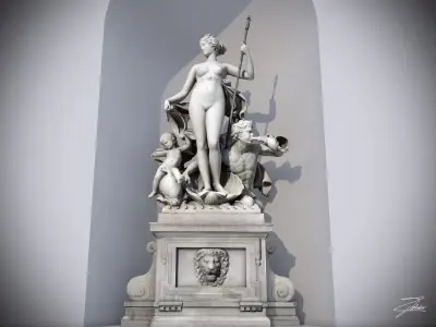 Fountain of Venus Low-poly 3D model