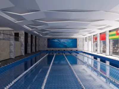 collection swimming pools -B5 3D model