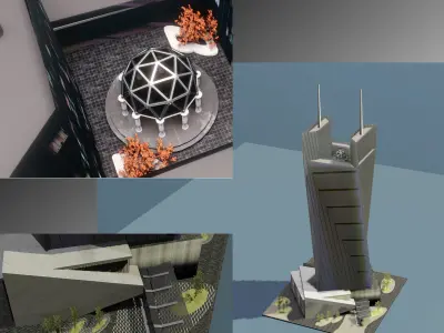 Future twist building 32  3D model