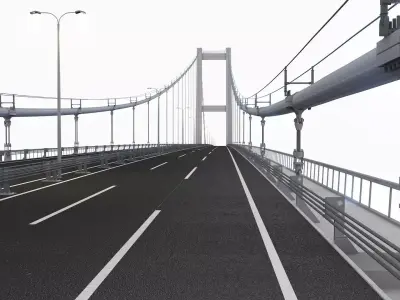 Bosphorus Suspension Bridge 3D model