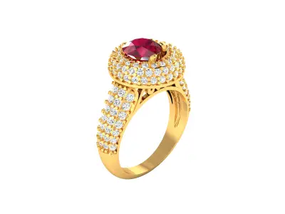 Women Ring  Render 3dm STL OBJ FBX Details 3D print model 193