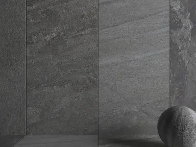Stone Wall Tiles Santorini Grey 120x270 Set 2 Texture