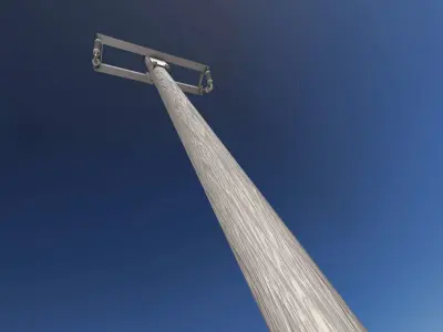 Wood Electricity Poles - Object 009 Low-poly 3D model
