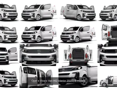 Opel e Vivaro Van HQ Interior 2025 3D Model Pack
