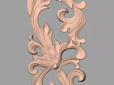 European furniture 3D relief models for CNC wood engraving E249 3D model
