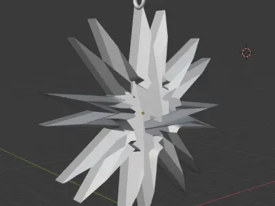 Sun Star Pendant Necklace 2 3D print model