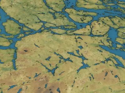 Stockholm - Topography Terrain Low-poly 3D model