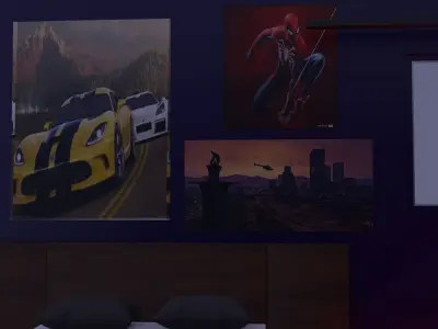 Gaming room Free 3D model