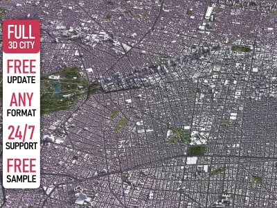 Mexico City Low-poly 3D model