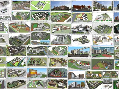 Collection 65 Sketchup School and University models 3D Model Pack