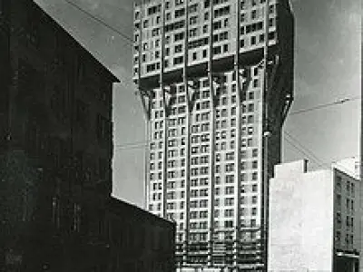 The Torre Velasca - Milan architectural building 3D print model